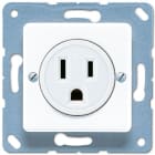 Jung - Prise US-Norm NEMA 15 Ampères / 50x50 mm Blanc