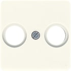 Jung - Enjoliveur pour prise TV-FM / 50x50 mm Ivoire