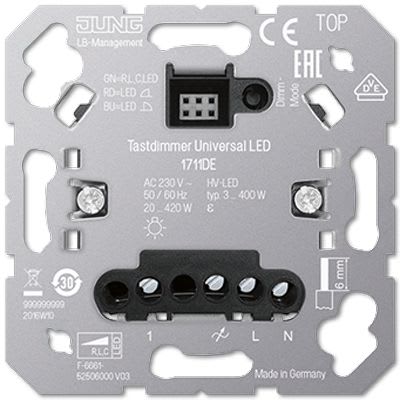 Jung - Mécanisme variateur à touche 20-420 VA / Universel