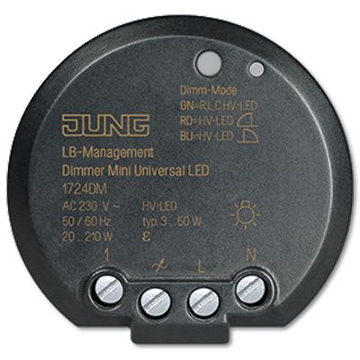 Jung - Mini télévariateur universel LED encastrable