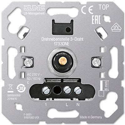 Jung - Mécanisme satellite pour variateur rotatif 1730DD et 1731DD / Encastrable