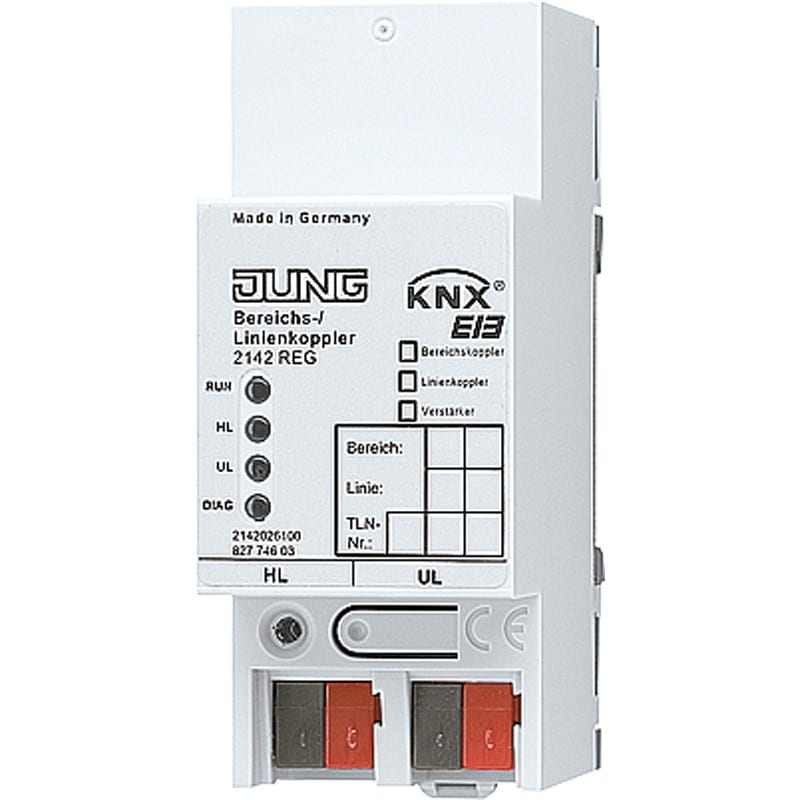 Jung - Coupleur reseaux - lignes KNX - Encombrement 2 modules