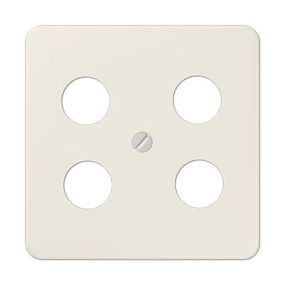 Jung - Enjo pour prise TV-FM - SAT à 4 fiches / CD 500 Ivoire