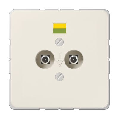 Jung - Prise équipotentielle pour fiches DIN 42801 / CD 500 Ivoire