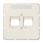 Jung - Enjo RJ 45 double avec PE / CD 500 ivoire pour INFRA+ cat.5 (7700 SDL)