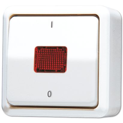Jung - Interrupteur à témoin 10 AX 250 V ~ / AP 600 Blanc