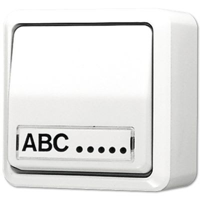 Jung - Interrupteur à bascule 10 AX 250 V ~ avec porte étiquette / AP 600 Blanc