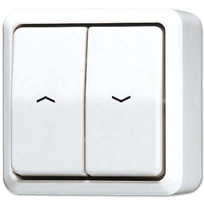 Jung - Inter à bascule store 10 AX 250 V ~ / AP 600 Blanc