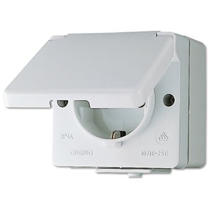Jung - Prise SCHUKO® 16 A / 250 Volts IP44 saillie sans fond
