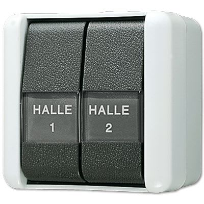 Jung - Double Va et Vient à bascule 10 AX 250 V ~ avec porte étiquette / WG 800