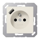 Jung - PC 2P+T type FR avec chargeur USB type A / A 500 Ivoire