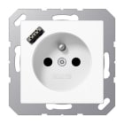 Jung - PC 2P+T type FR avec chargeur USB type A / A 500 Blanc