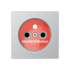 Jung - Enjo pour prise standard Franco/Belge circuit INFO / A500 Aluminium