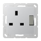 Jung - Prise standard BS avec intterrupteur 13A 250 V - A 500 Aluminum