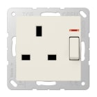 Jung - Prise standard BS avec intterrupteur+voyant 13A 250 V / A 500 Ivoire