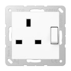 Jung - Prise standard BS avec intterrupteur 13A 250 V / A 500 Nblanc