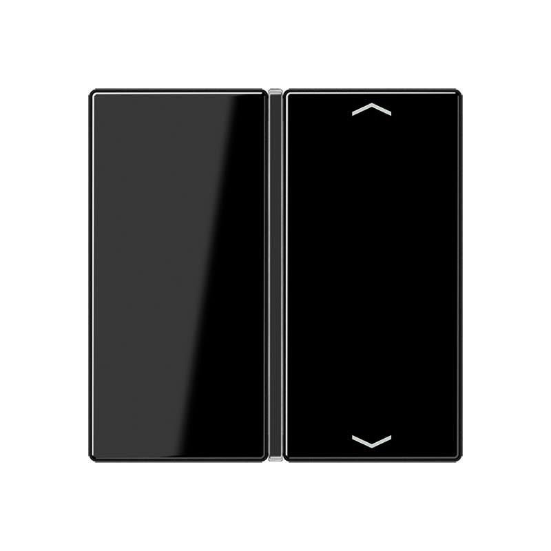 Jung - Touche 1 voie avec flèches platine F40 / A 500 Noir