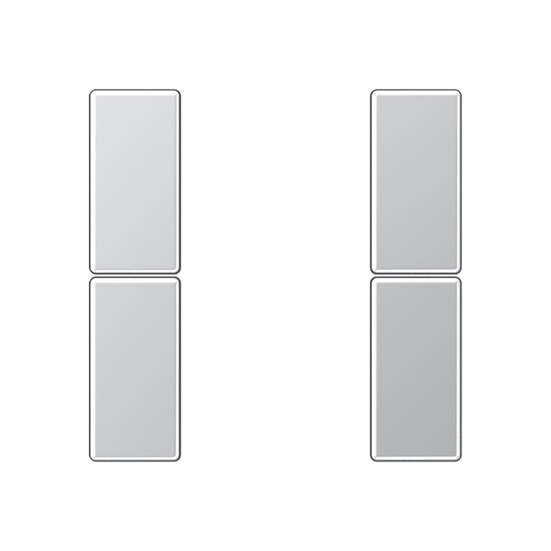 Jung - Kit touche complet 2 voies platine F50 / A 500 Aluminium