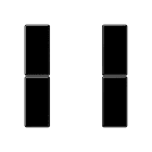 Jung - Kit touche complet 2 voies platine F50 / A 500 Noir