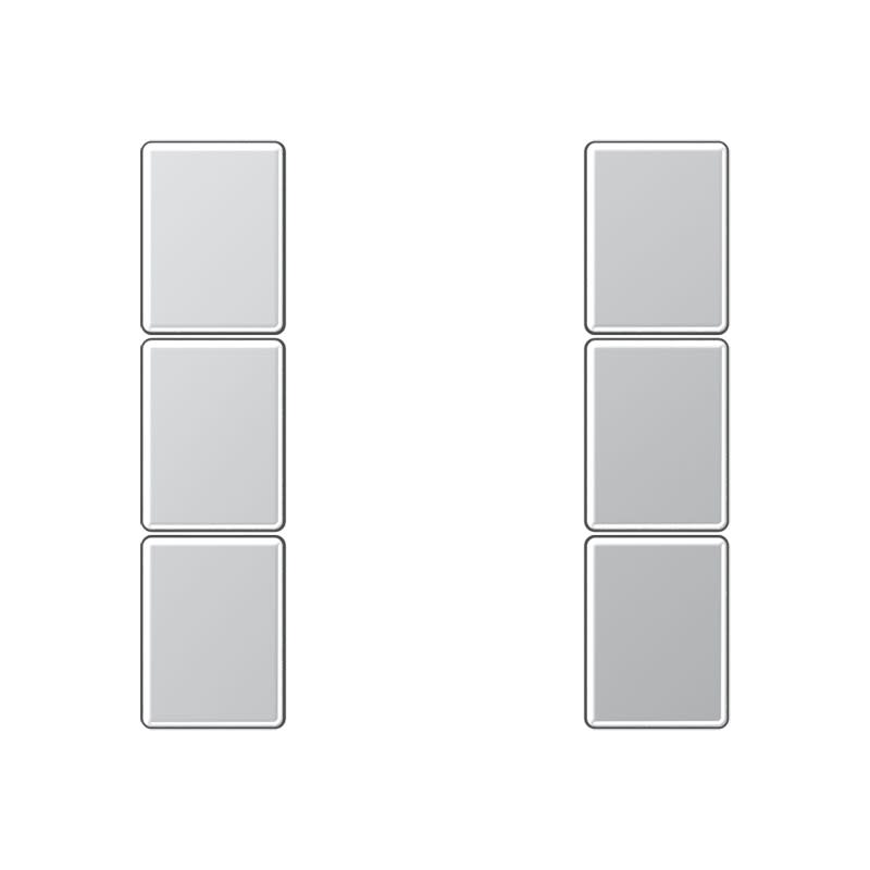 Jung - Kit touche complet 3 voies platine F50 / A 500 Aluminium