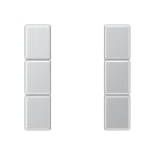 Jung - Kit touche complet 3 voies platine F50 / A 500 Aluminium