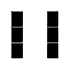 Jung - Kit touche complet 3 voies platine F50 / A 500 Noir