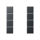 Jung - Kit touche complet 4 voies platine F50 / A 500 Anthracite