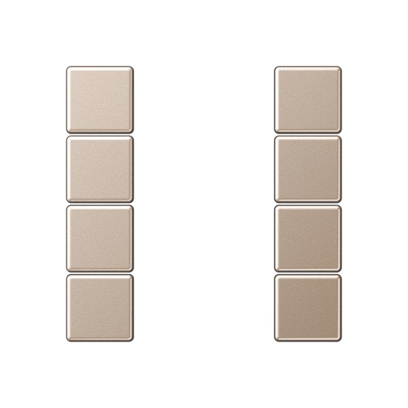 Jung - Kit touche complet 4 voies platine F50 / A 500 Champagne