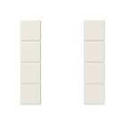 Jung - Kit touche complet 4 voies platine F50 / A 500 Ivoire