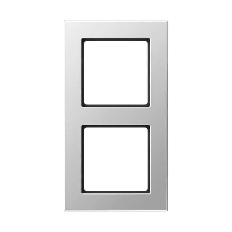 Jung - Cadre de finition 2 postes, série A 550 / Aluminium