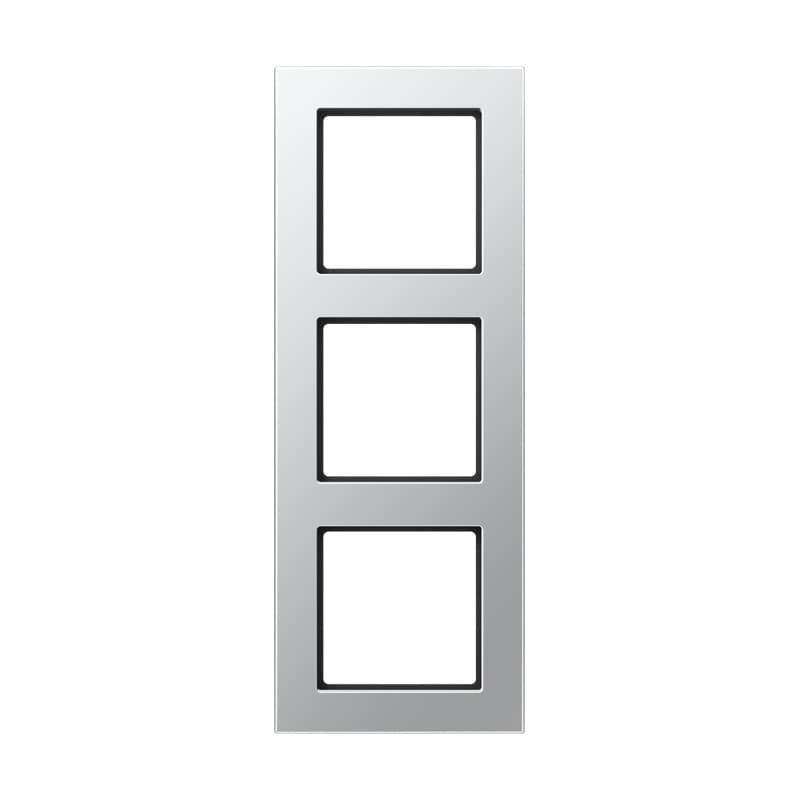 Jung - Cadre de finition 3 postes, série A 550 / Aluminium