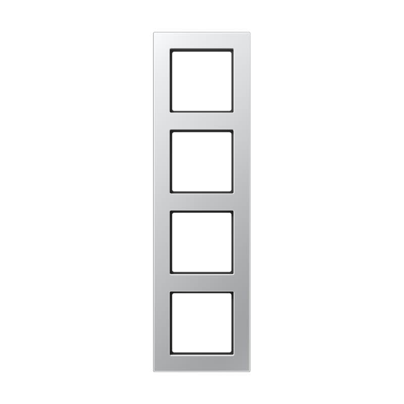 Jung - Cadre de finition 4 postes, série A 550 / Aluminium