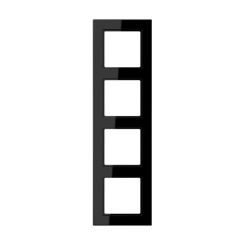 Jung - Cadre de finition 4 postes, série A 550 / Noir
