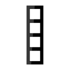 Jung - Cadre de finition 4 postes, série A 550 / Noir