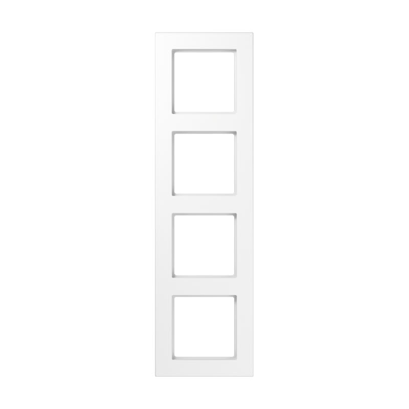 Jung - Cadre de finition 4 postes, série A 550 / Blanc