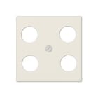 Jung - Enjoliveur pour prise TV-FM-SAT Hirschmann / A 500 Ivoire