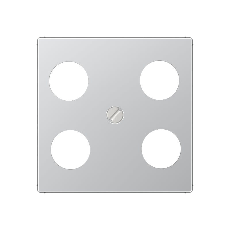 Jung - Enjoliveur pour prise TV-FM-SAT Hirschmann / A 500 Aluminium