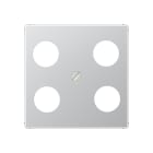 Jung - Enjoliveur pour prise TV-FM-SAT Hirschmann / A 500 Aluminium