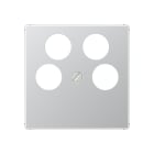 Jung - Enjoliveur pour prise TV-FM-SAT Ankaro / A 500 Aluminium