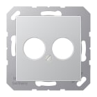 Jung - Enjoliveur pour 2 mini fiches / série A 500 Aluminium