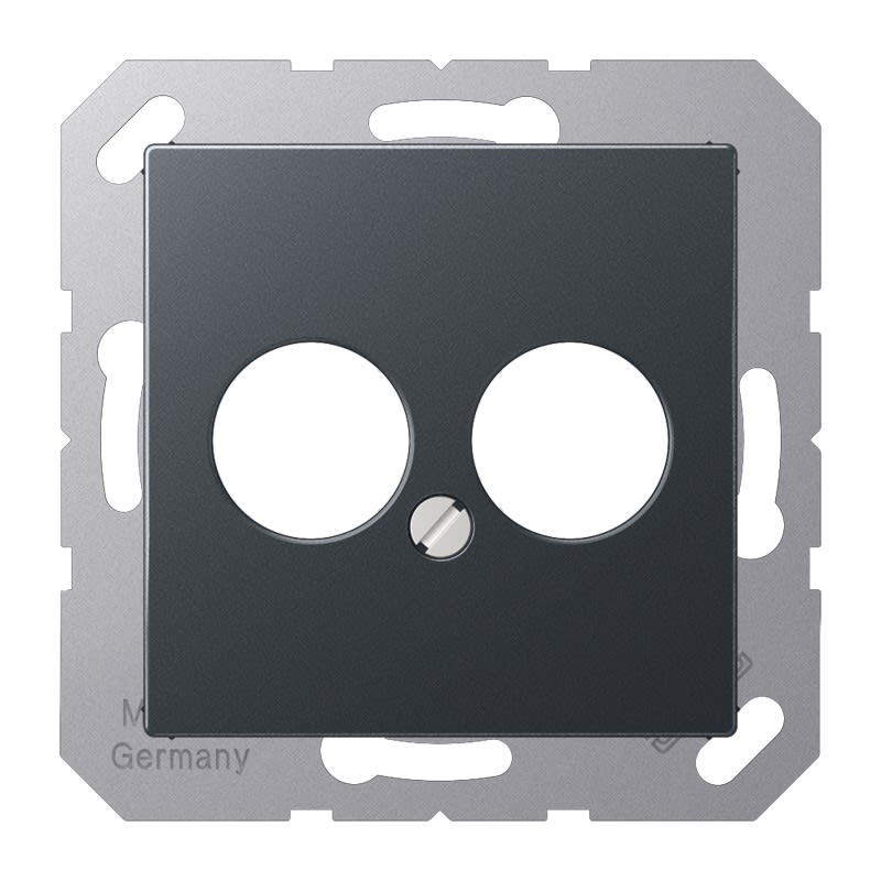 Jung - Enjoliveur pour 2 mini fiches / série A 500 Anthracite