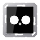 Jung - Enjoliveur pour 2 mini fiches / série A 500 Noir