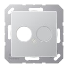 Jung - Enjoliveur pour 2 mini fiches / série A 500 Aluminium