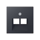 Jung - Enjoliveur pour double prise IAE/UAE / A 500 Anthracite