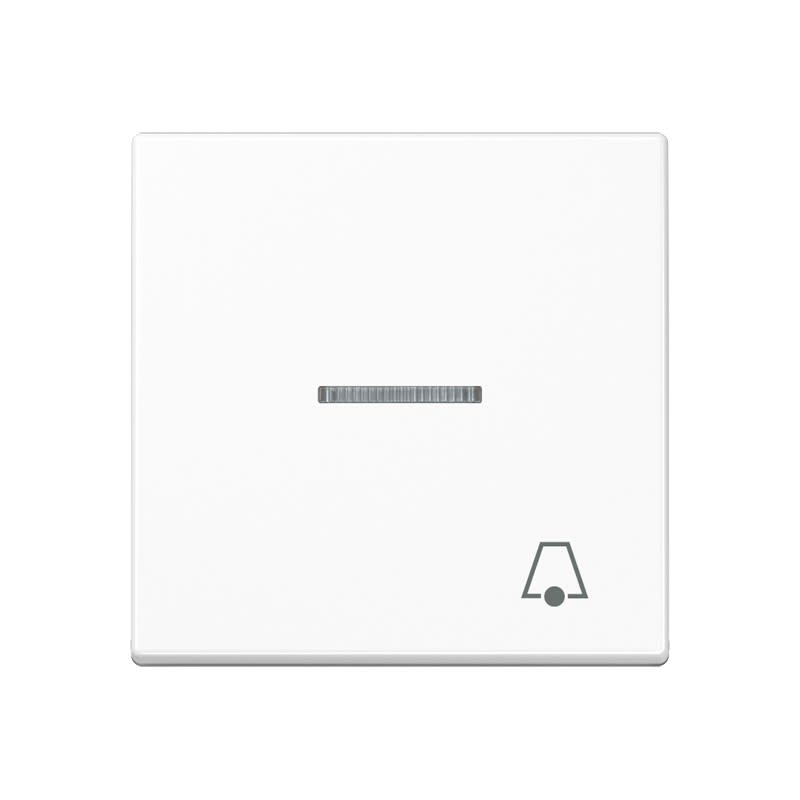 Jung - Enjoliveur avec symbole "sonnerie" à voyant / Série A 500 Blanc