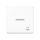 Jung - Enjoliveur avec symbole "sonnerie" à voyant / Série A 500 Blanc