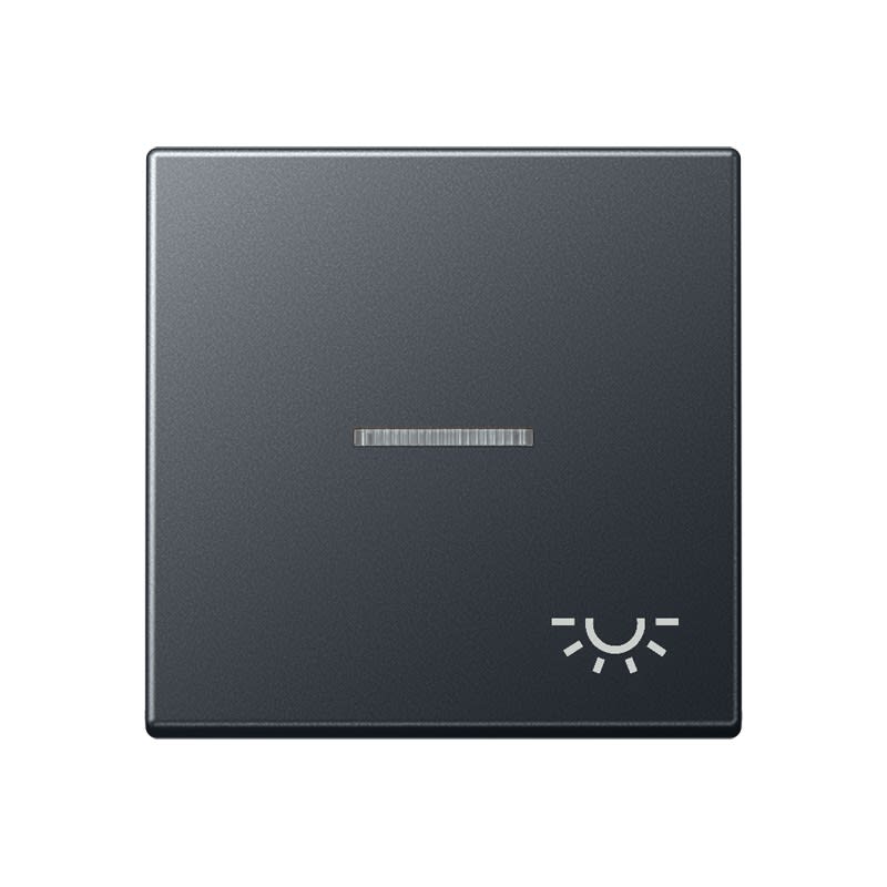 Jung - Enjoliveur avec symbole "lumière" à voyant / Série A 500 Anthracite