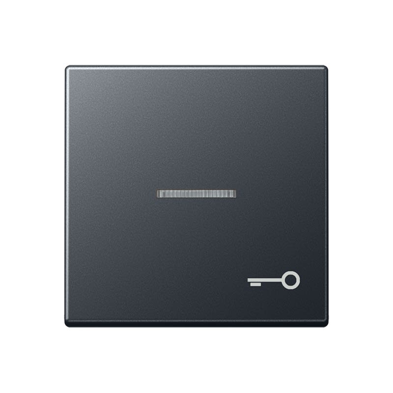 Jung - Enjoliveur avec symbole "gâche" à voyant / Série A 500 Anthracite