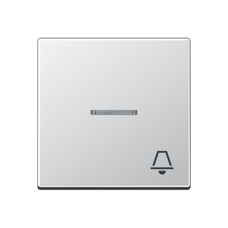 Jung - Enjoliveur avec symbole "sonnerie" à voyant / Série A 500 Aluminium