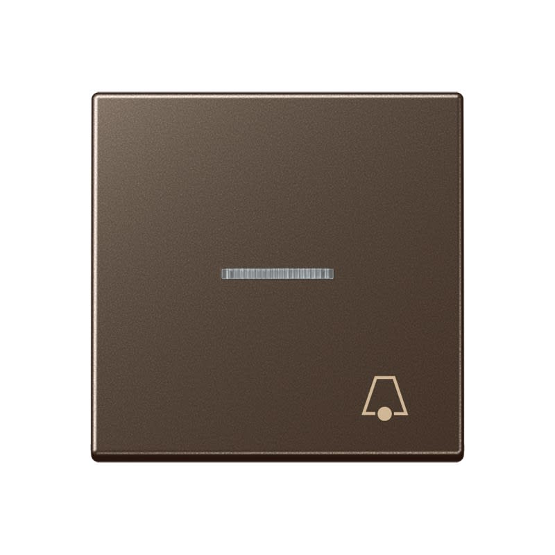 Jung - Enjoliveur avec symbole "sonnerie" à voyant / Série A 500 Moka